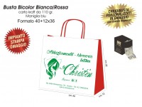 BUSTE IN CARTA BICOLOR BIANCA/ROSSA